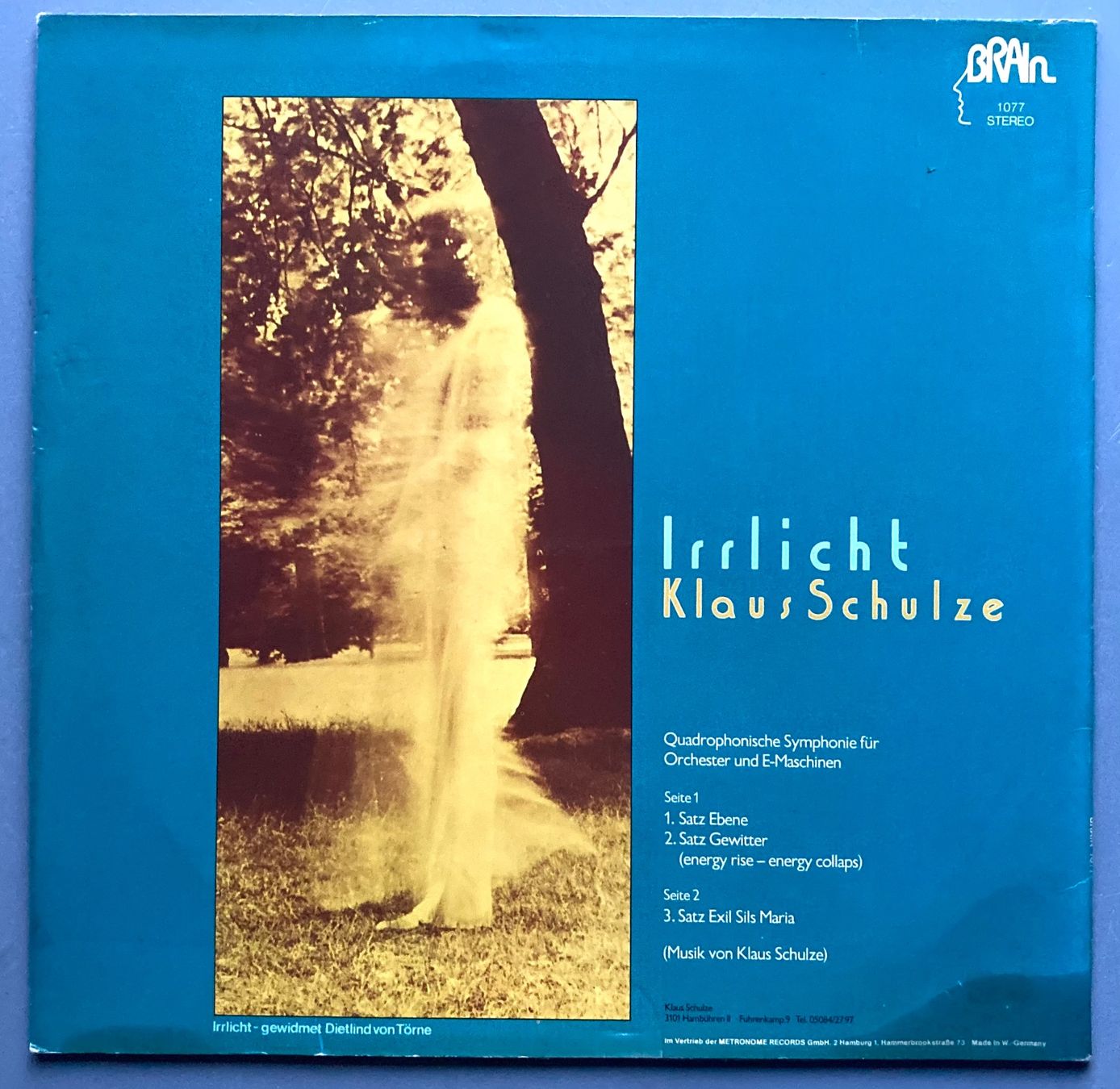 Dischi in vinile: KLAUS SCHULZE - IRRLICHT – Usato da Poliez-Pittet venduto da Newtown-Records 1