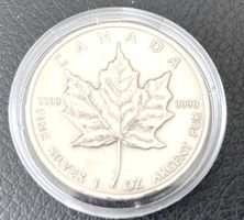 Kanada Maple Leaf 1oz Silbermuenze 1988 Top Zustand