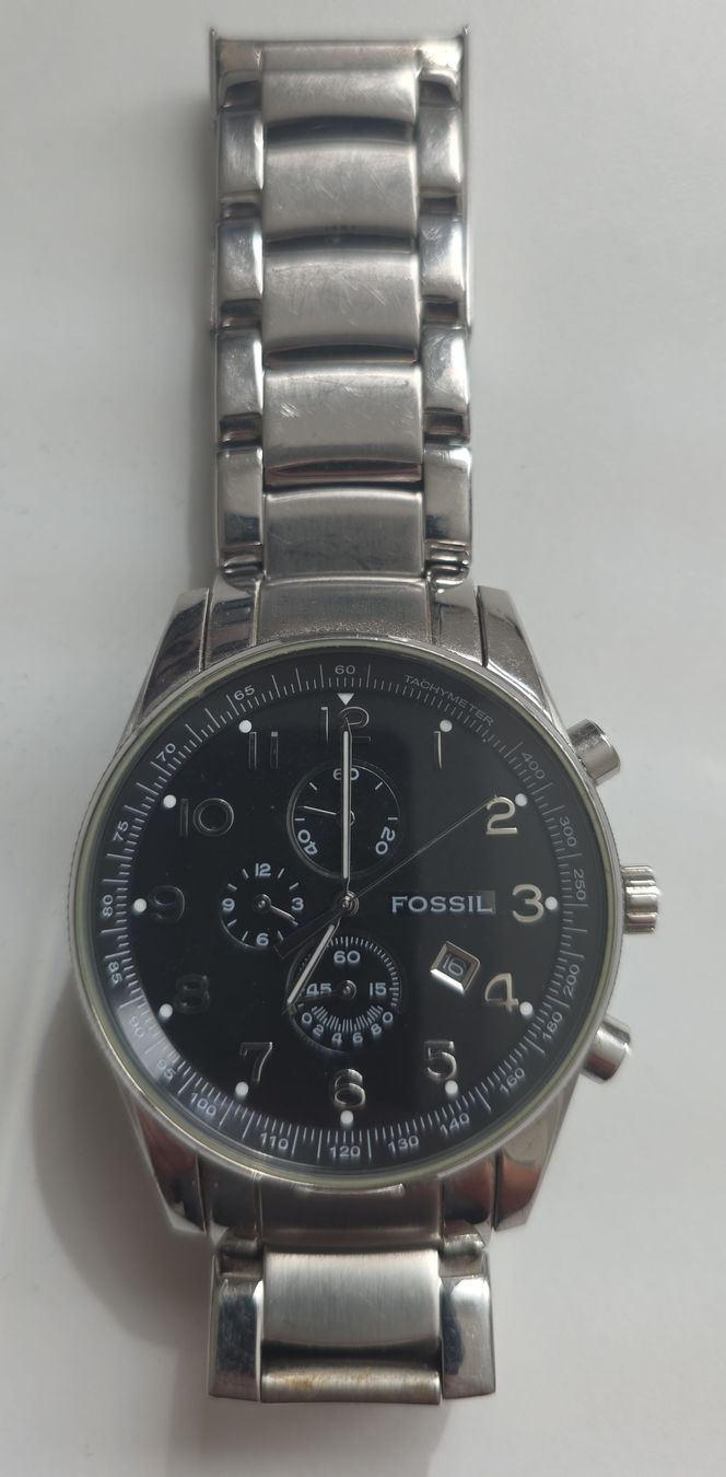 Fossil Uhren: Fossil Herren Uhr silber schwarz – Defekt aus Bergdietikon von Burberry5