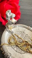 Kleine vintage Schale Mirella Schmuckhalter Pudel mit Perle