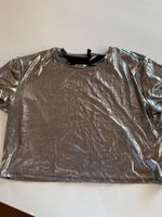 H&M party t shirt silver shiny