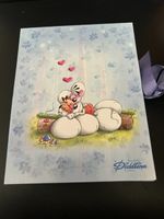 Diddl Briefpapier in der Box mit Schleife , blau,