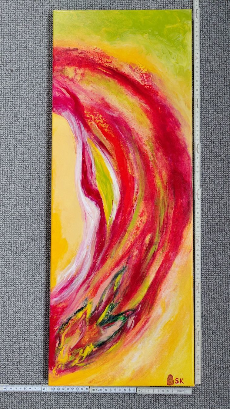 Dipinti: 2x Abstraktes Acrylbild, handgemalt 30x80cm – Usato da Ballwil venduto da bom_ar 1