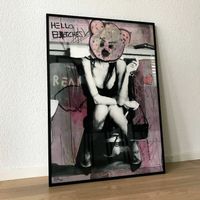 Teddy Woman Pop Art Kunst Toilet Slip Gun Bitches Bild Urban