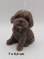 Lustige Kerze - HUNDLI - Welpe - Braun - 7x5,5cm