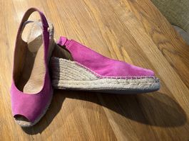 Damen Sommerschuh Gr. 37, rosa , Keilabsatz