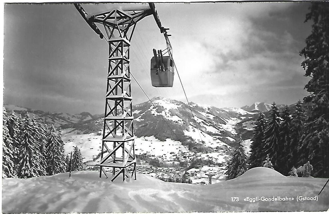 Cartoline postali: Eggli Gondelbahn Gstaad BE – Usato da Wetzikon ZH venduto da Brulu100