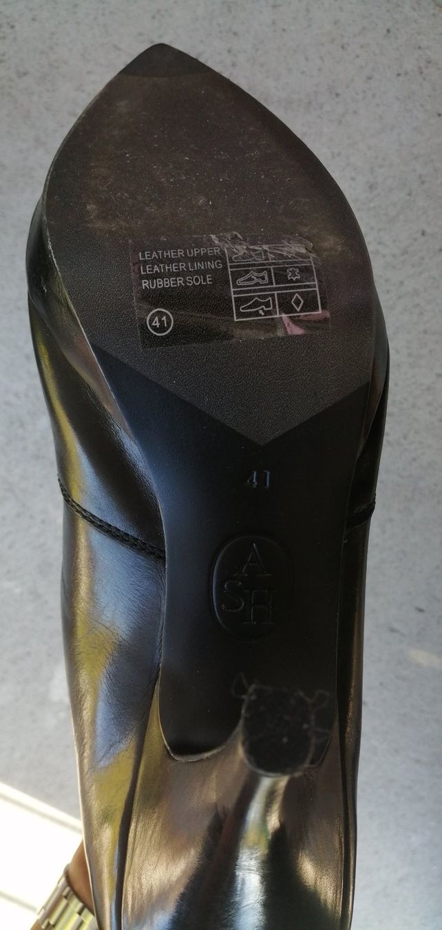 Ash Scarpe da donna: Schwarze Leder Stiefeletten mit Absatz, Grösse 41 – Usato da Schaffhausen venduto da Domifran 4