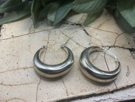 Super Creolen, gross trotzdem leicht, Sterlingsilber