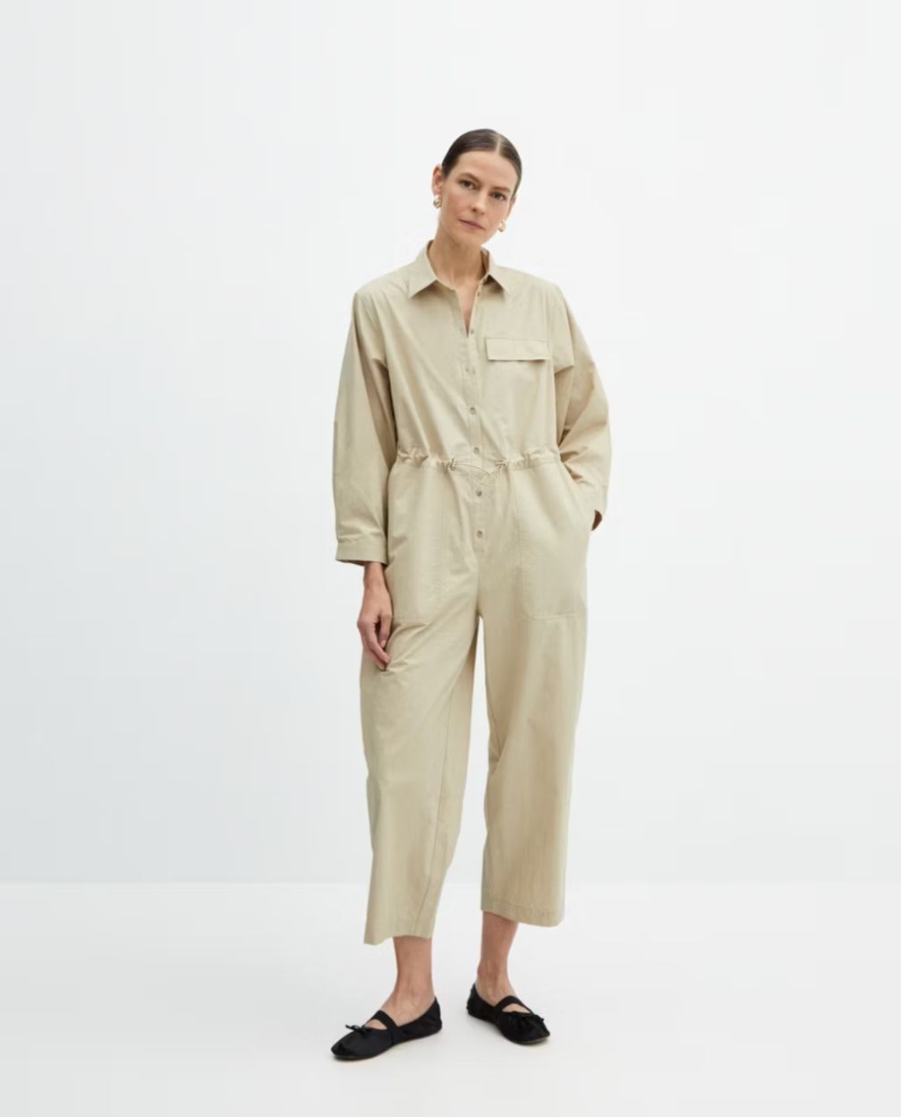 Mango Tute: Mango cotton jumpsuit beige in size XS – Nuovo (secondo la descrizione) da Wilen b. Wollerau venduto da Amessa
