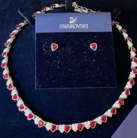 Swarovski Halskette mit Ohrringen, Herzform - NEU