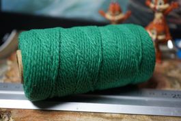 Meterware - 2mm Linhasita Makramee Garn - Farbe:Grün
