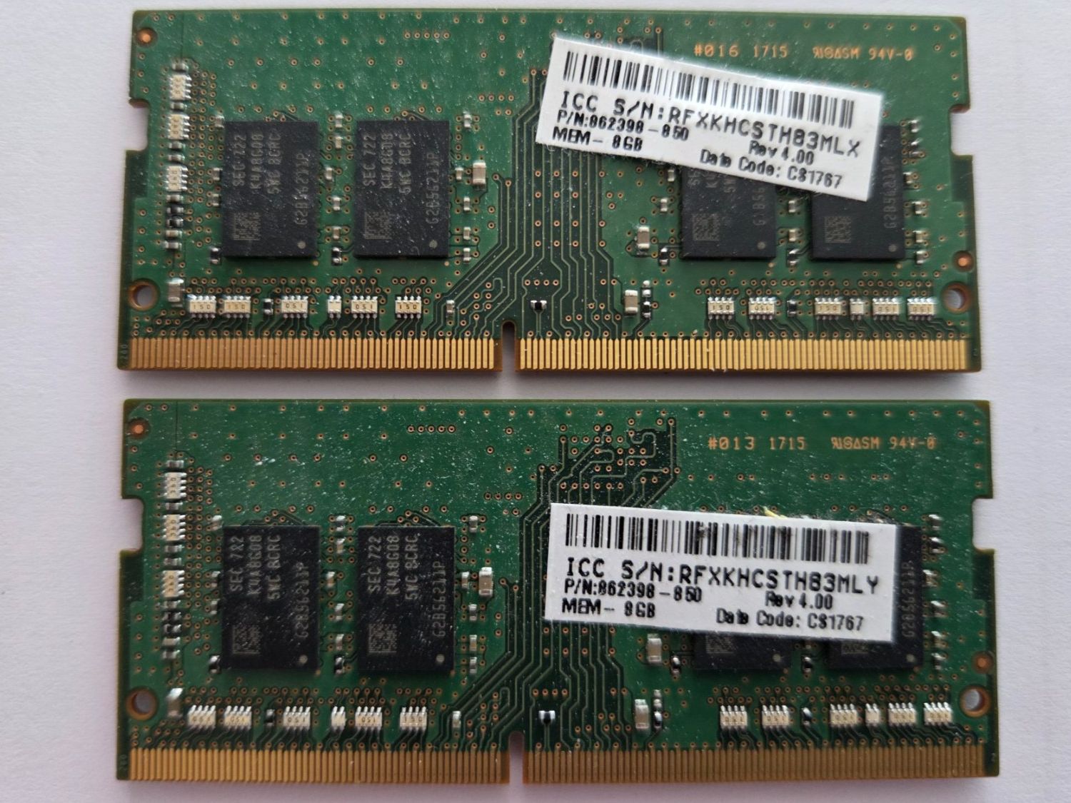Samsung Memory / RAM: Zwei Samsung 8GB DDR4-2400  RAM-Module – Gebraucht aus Opfikon von Doronadan 1