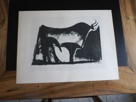 Kunstdruck: Picasso, der schwarze Stier