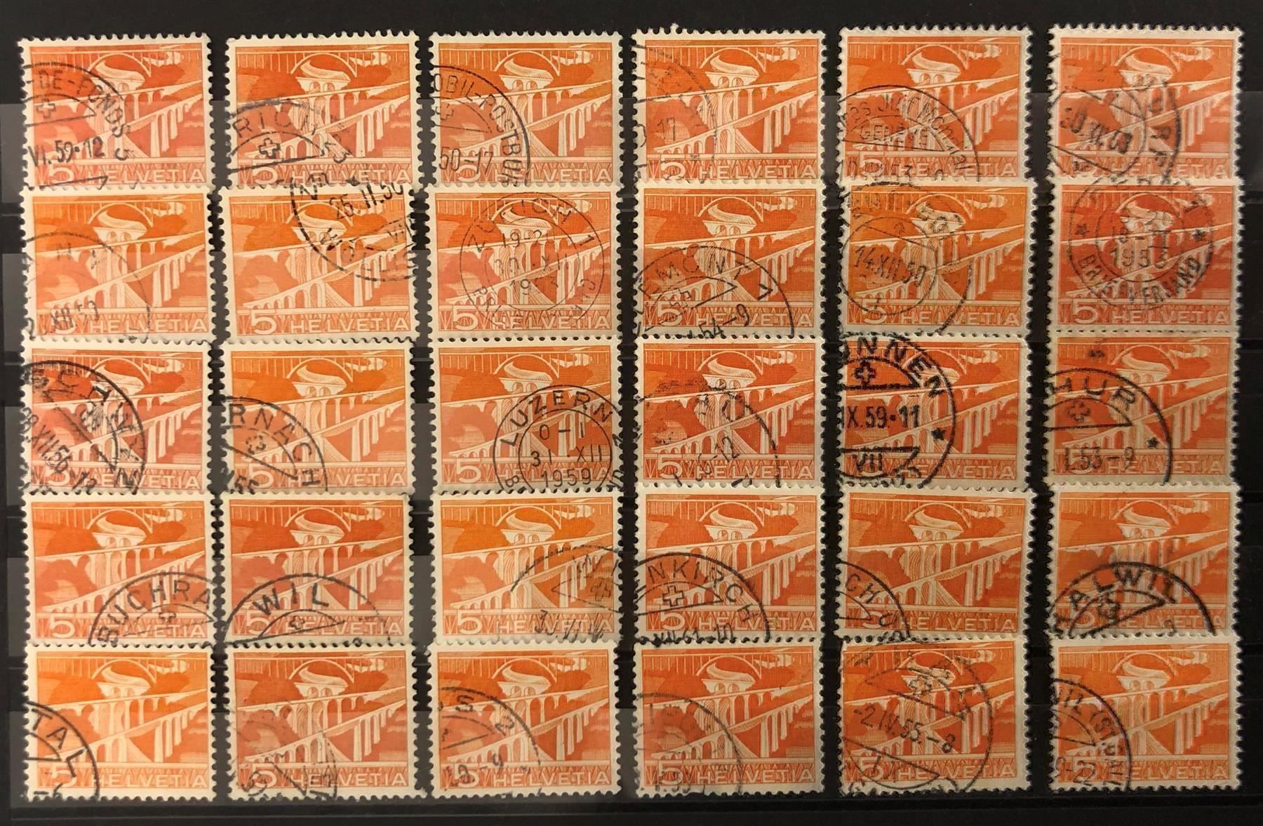 Alle Briefmarken: TECHNIK + LANDSCHAFT ZNr 298 ⦿ – Gebraucht aus Oberwil BL von SALOB