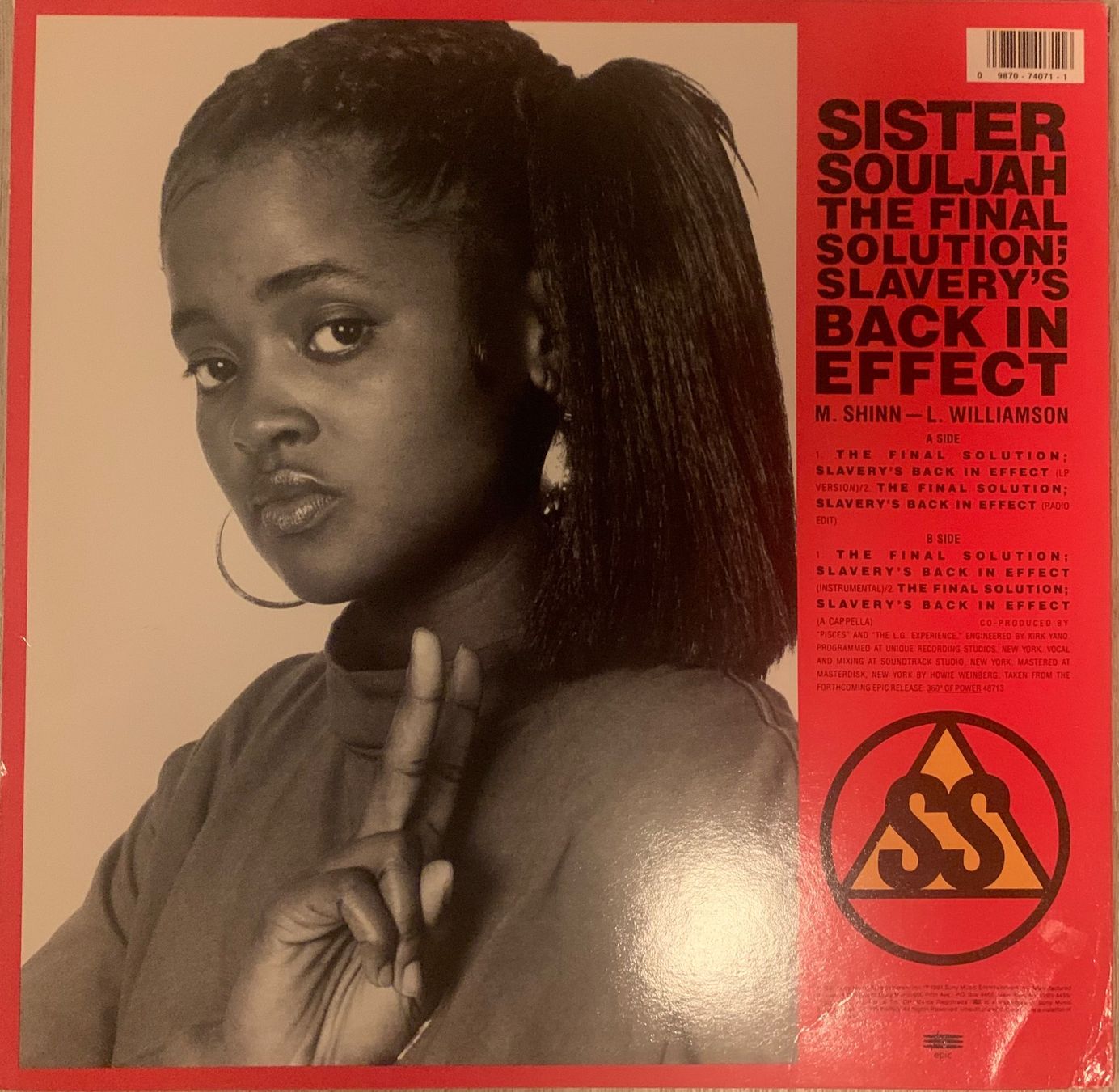 Dischi in vinile: SISTER SOULJAH - The Final Solution Maxi Lp 1991 – Usato da Mühlethal venduto da superfast78 1