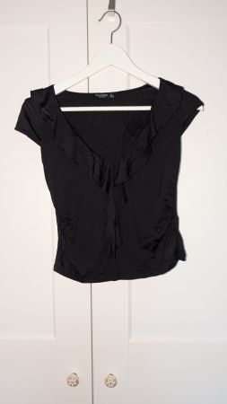 Shirt STRADIVARIUS schwarz, Grösse S