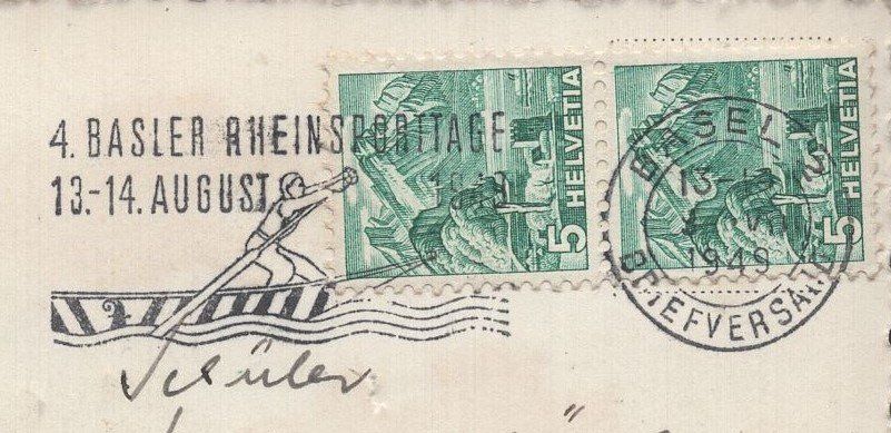 Ansichtskarten: Basel Steinenklösterli -Hubertsecke  1949 – Gebraucht aus Aarau von kufi44 1