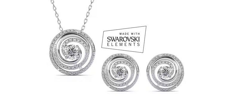 Swarovski Catenine: Set Ohrringe/Kette  mit Swarovski Elements – Nuovo e nell'imballaggio originale da Bottenwil venduto da anh_5brz