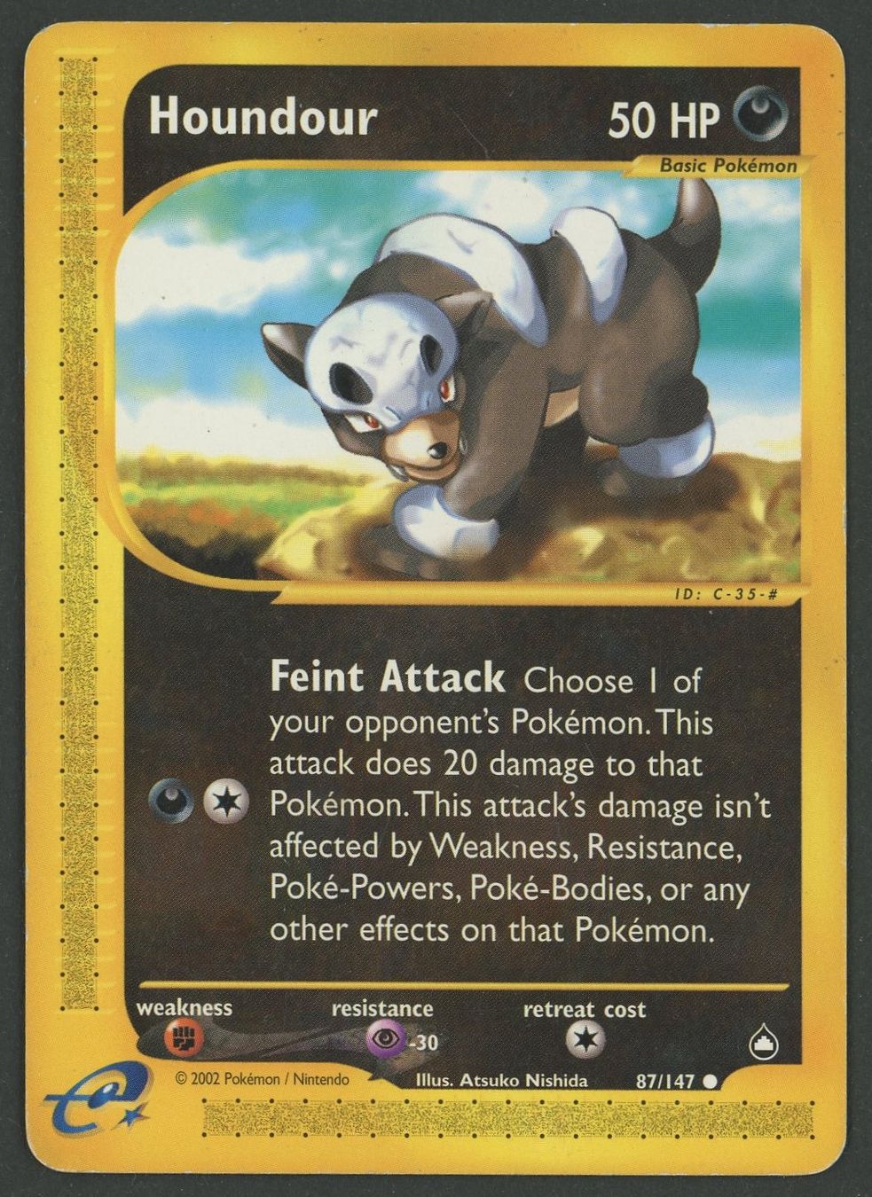 Pokémon Cartes à collectionner: Houndour 87/147 Aquapolis EN ab 1.- – D'occasion à Rupperswil par gengarbasar