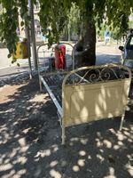Eisen Bettgestell weiss Vintage