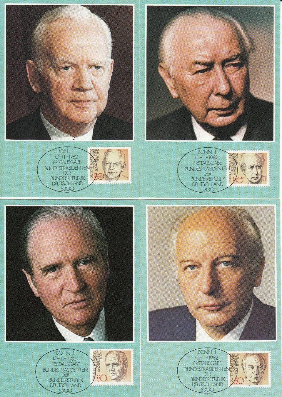 Alle Briefmarken: BRD Mi 1156 - 1160 auf MK, plus Block 18 – Gebraucht aus Bürglen TG von StampGraf 1