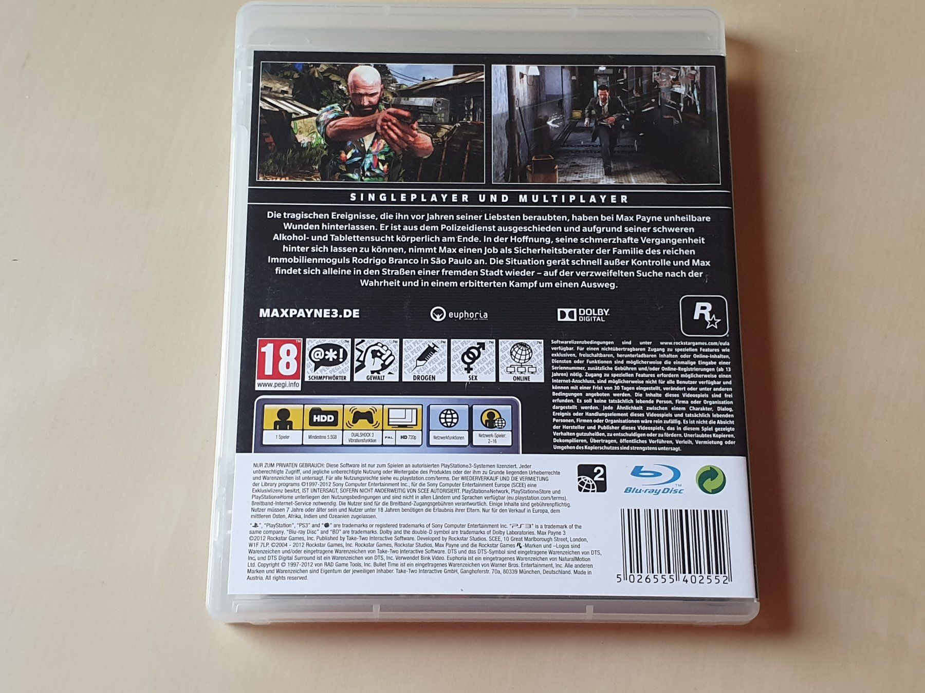 Sony Spiele: Max Payne 3 – Gebraucht aus Stansstad von collectorsshop 1
