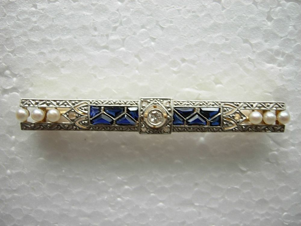 Broche Art Déco Des Années 1920 En Argent Et Hématite - Bijou Ancien Et élégant, Parfait état