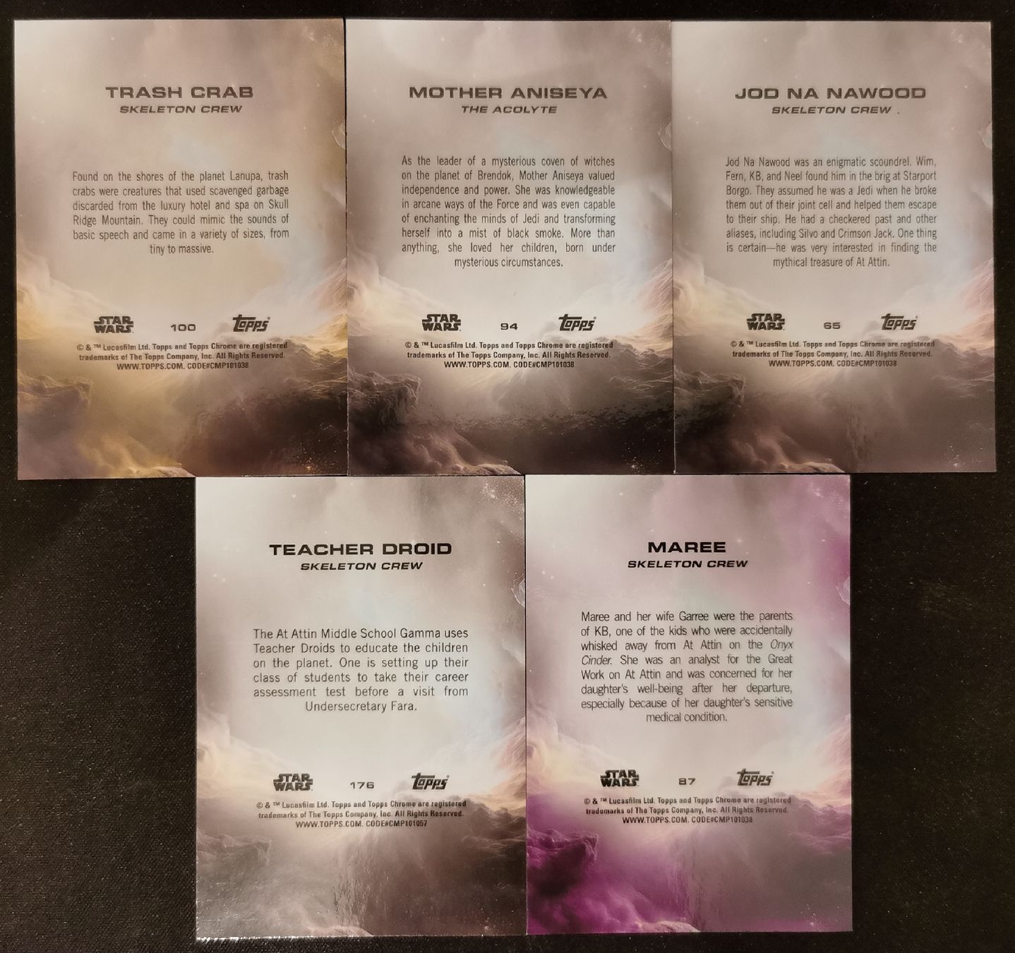 Star Wars Carte collezionabili: Topps Chrome Star Wars Sapphire 5 Debut Patch Base Cards – Nuovo (secondo la descrizione) da Grenchen venduto da KevinsellsCards 1