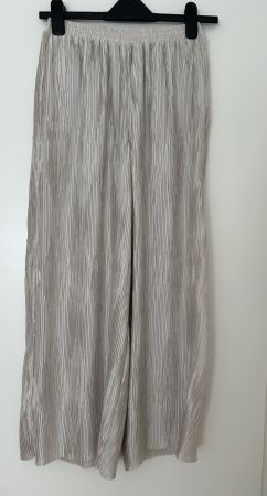 Rich & Royal Plissee Hose Gr.36 silberweiss Marlene NEU