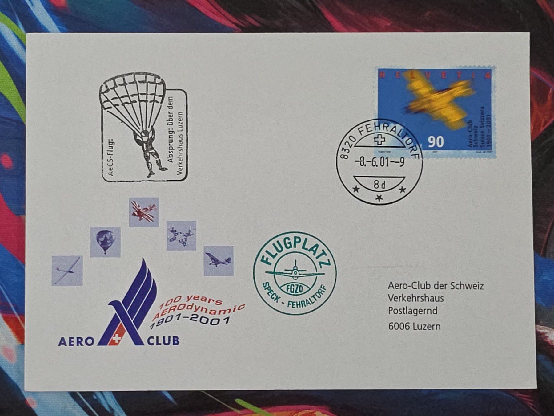 Tutti i francobolli: CL28 Enveloppe + Timbre Suisse 2001 – Usato da Cousset venduto da Patrick_Collections