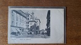 Carte Postale Ancienne Genève - Place du Molard 1908