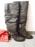 Bally Stiefel Leder Gr.40 Dunkelbraun