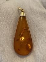 Vintage Schmuckanhänger mit Bernstein – 18K Gold/750 ☀️