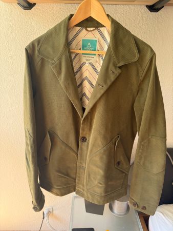 Herren Sakko Hidden Aces Cord oliv Grösse M