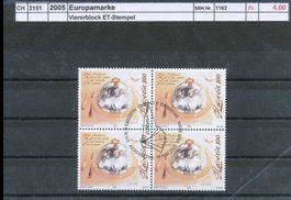 2005 "Europamarke" - Viererblock, gestempelt