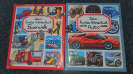 2x Mein buntes Wörterbuch Feuerwehr und Autos