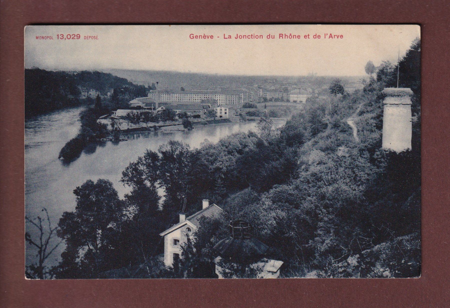 Ansichtskarten: GENEVE - Jonction Rhône et Arve – Gebraucht aus Pully von nicecards