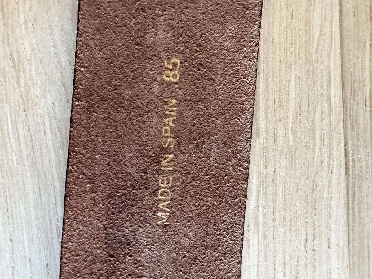 Cinture: Leather Belt Brown Size 85 Made in Spain – Usato da Corsier GE venduto da Karol_save_planet 3