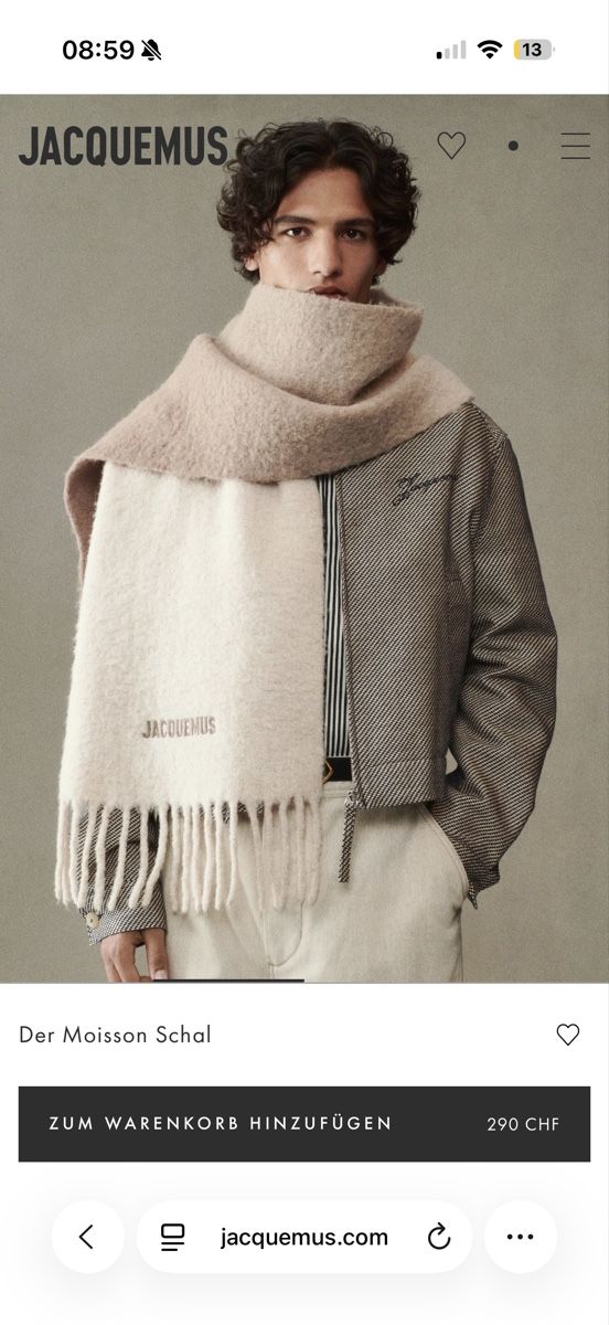 Jacquemus Foulard & Sciarpe: Schal Jacquemus beige Alpaca Wolle – Nuovo (secondo la descrizione) da Wädenswil venduto da sinuuro 4