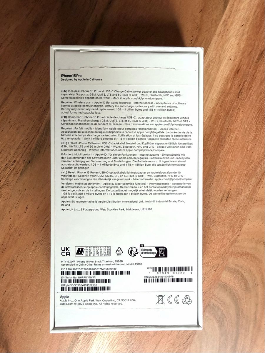 Apple Telefoni cellulari / Smartphones: Apple iPhone 15 Pro 256 GB – Usato da Zürich venduto da pernambucano 8