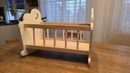 Puppenstubenwiege, Holz, Handarbeit, top Zustand!