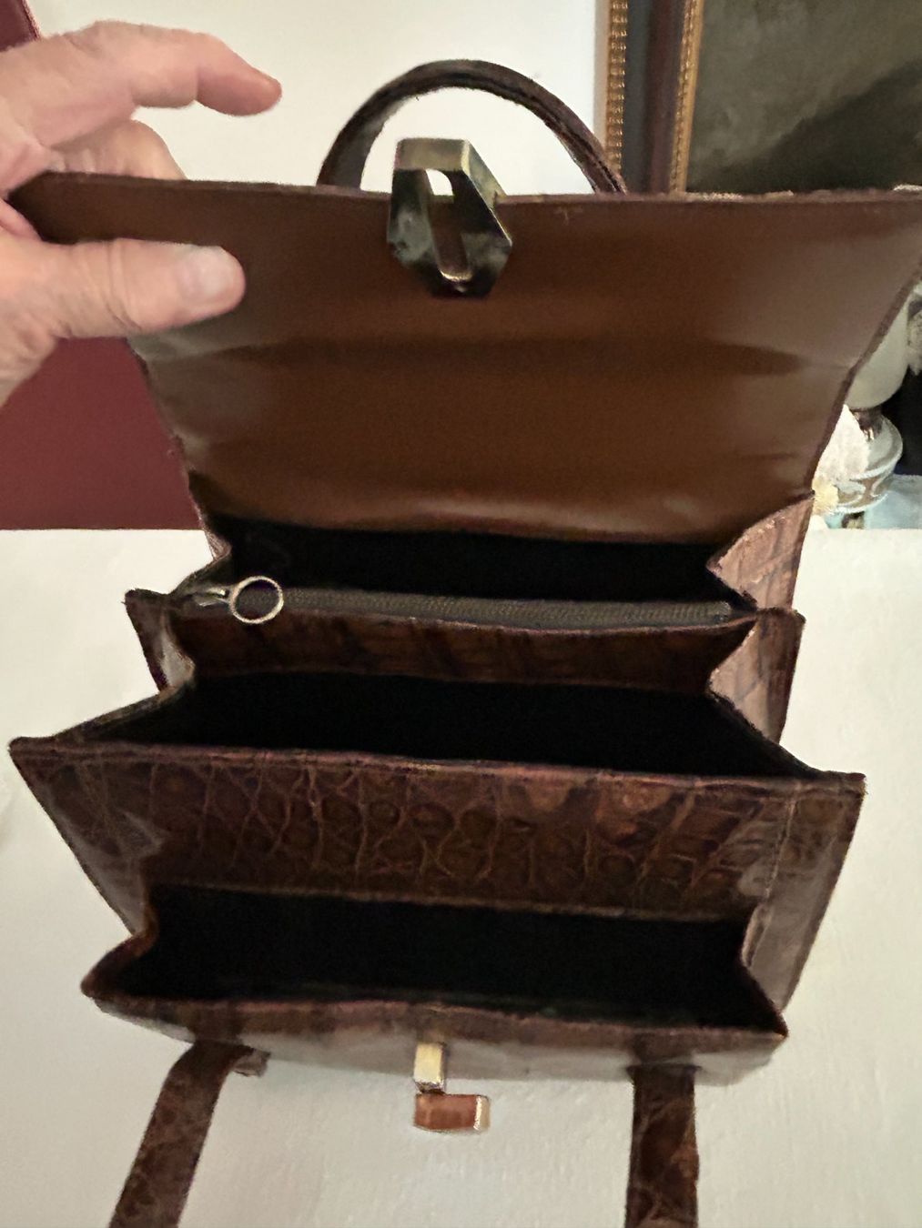 Borse da donna: Lederhandtasche, Krokoleder – Usato da Kriens venduto da Sturzi71 3