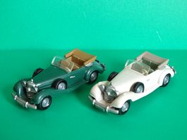 2 x Mercedes 540K von Wiking 1/87