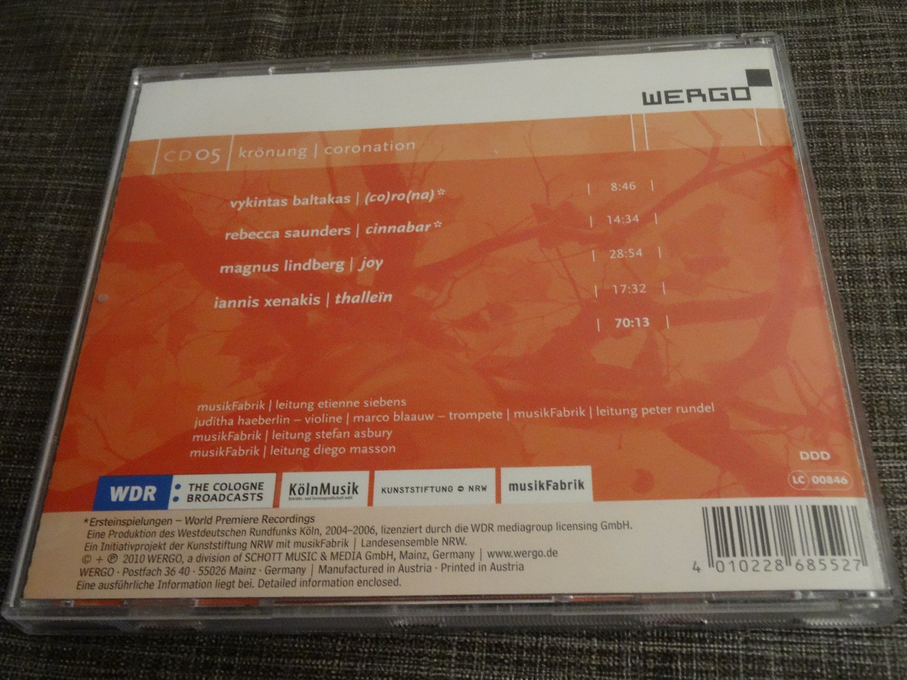 CD: Edition Musikfabrik - Krönung - Coronation CD – Usato da Olten venduto da Disc-Ausverkauf 1