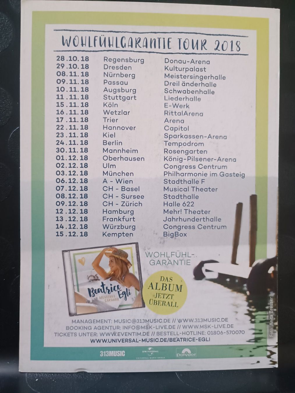 Autografi: Beatrice Egli - handsignierte Autogrammkarte – Usato da Menziken venduto da Artographs 1
