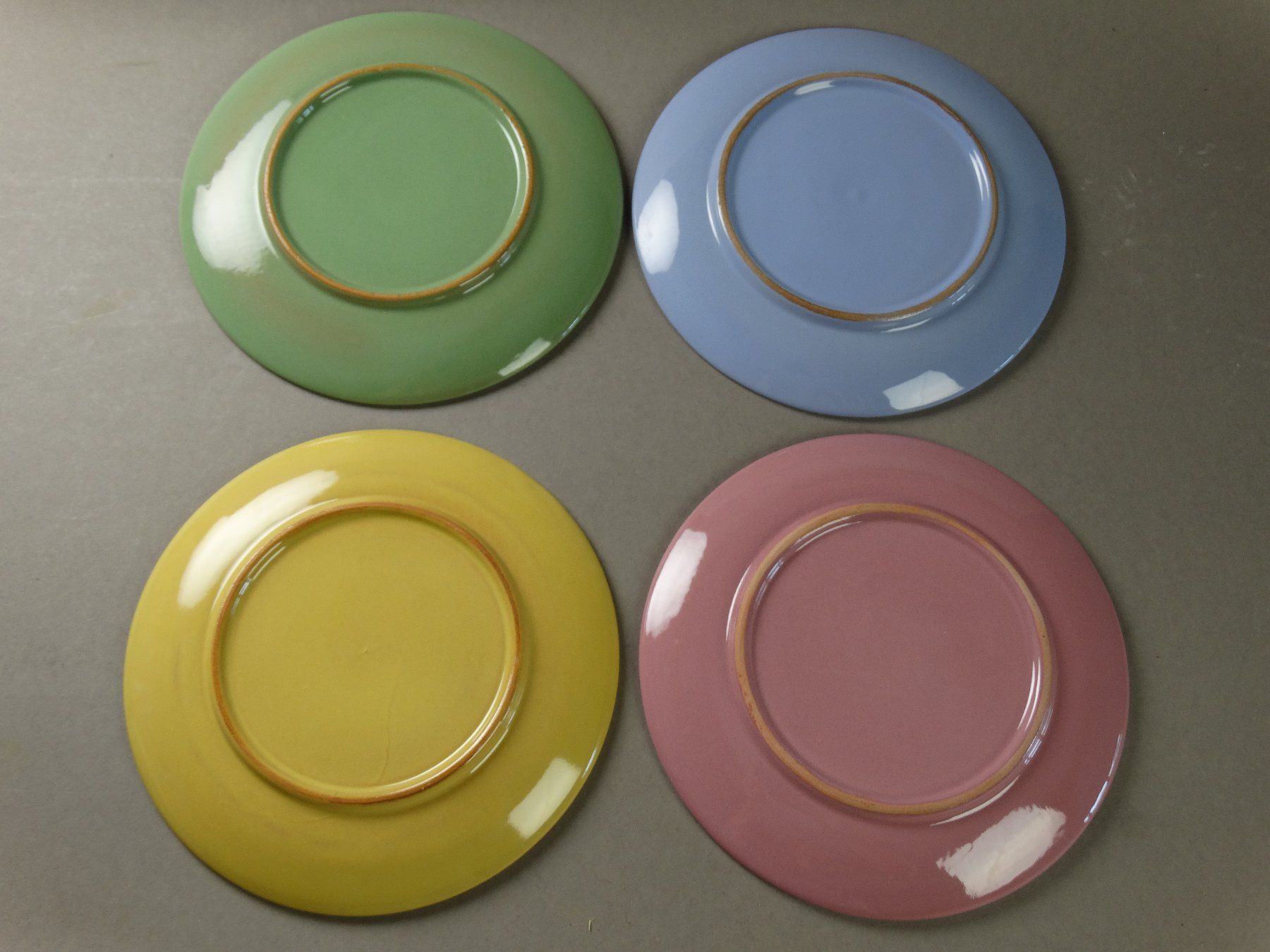 Piatti: 4 hübsche original vintage 50ies Fondue-Teller Rössler 50er – Usato da Grossaffoltern venduto da Bessy202 4