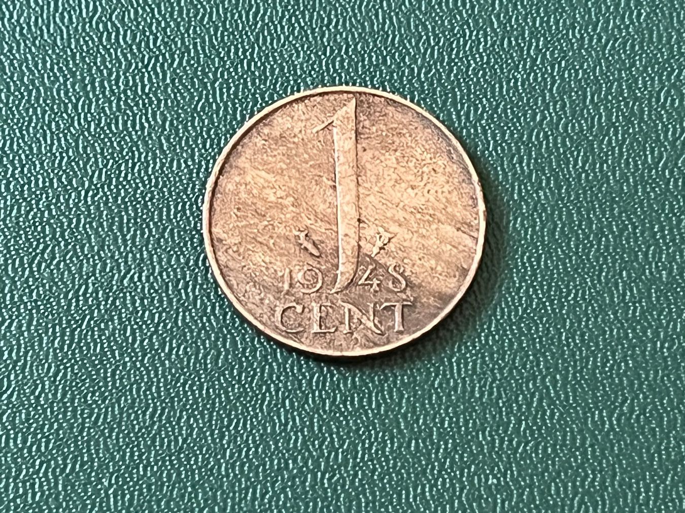 Tutti le monete: 1 Cent Niederlande 1948 Wilhelmina – Usato da Neuenhof venduto da Mastermind-73 1
