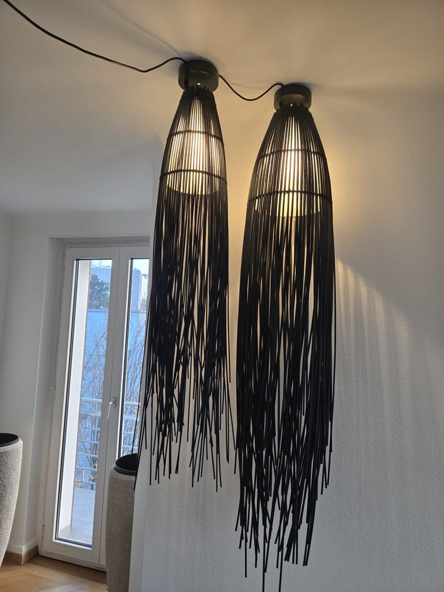 Lampadari & plafoniere: 2 Hängelampen aus Bambus – Nuovo (secondo la descrizione) da Zürich venduto da Se_t75g