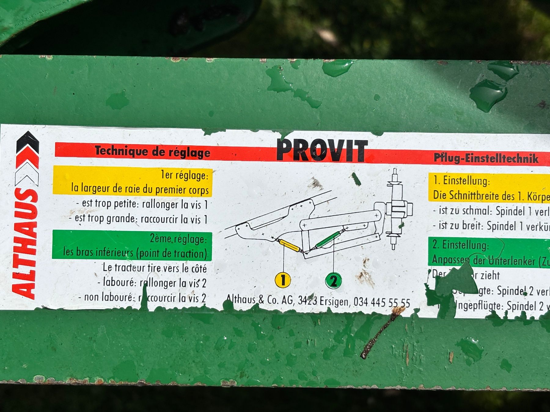 Aratri: Althaus Onland Dreischarpflug – Usato da Turbenthal venduto da Gibel68 5